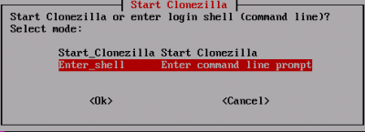 step 1 clonezilla Destination